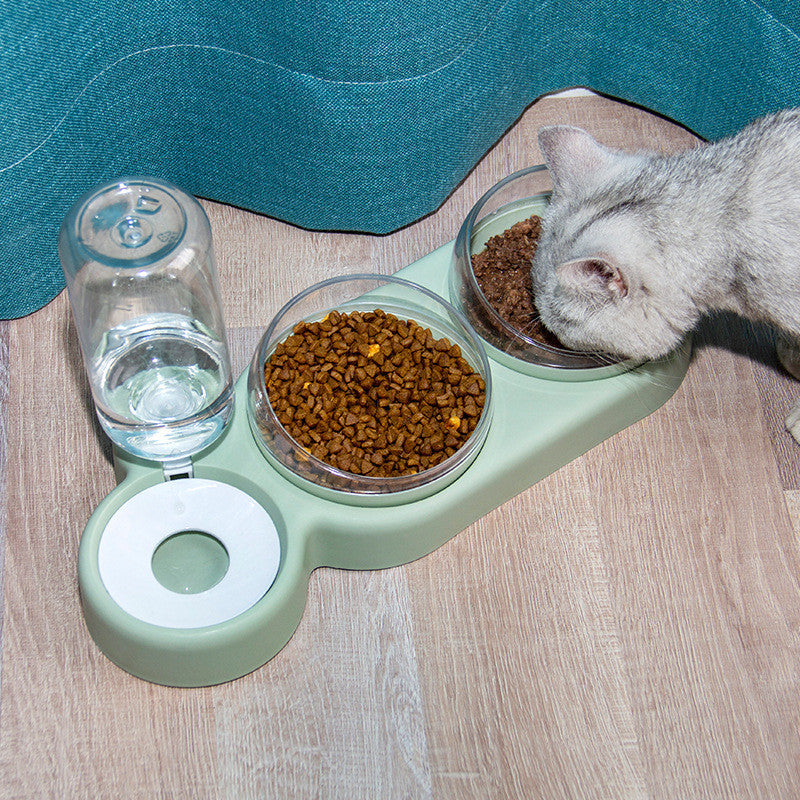 Erhöhter 2-in-1 Napf für Hunde & Katzen – Futter & Trinkbrunnen