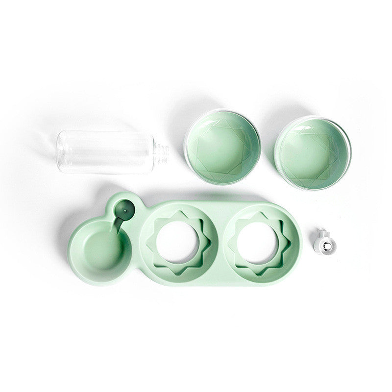 Erhöhter 2-in-1 Napf für Hunde & Katzen – Futter & Trinkbrunnen